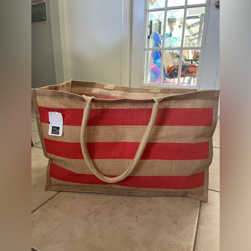 Saks fifth avenue large canvas tote bag